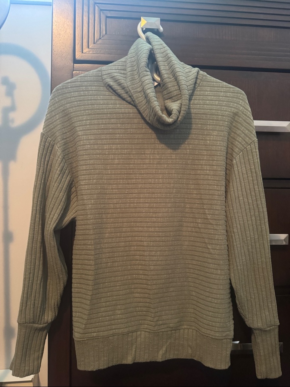 Reitmans Olive Green Ribbed Turtleneck Sweater